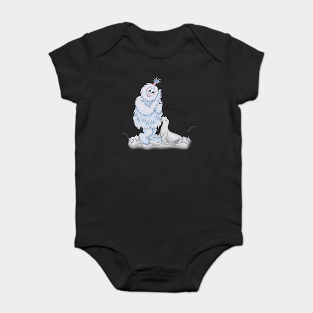 Cute Cryptid - Yeti Baby Bodysuit by TJWArtisticCreations